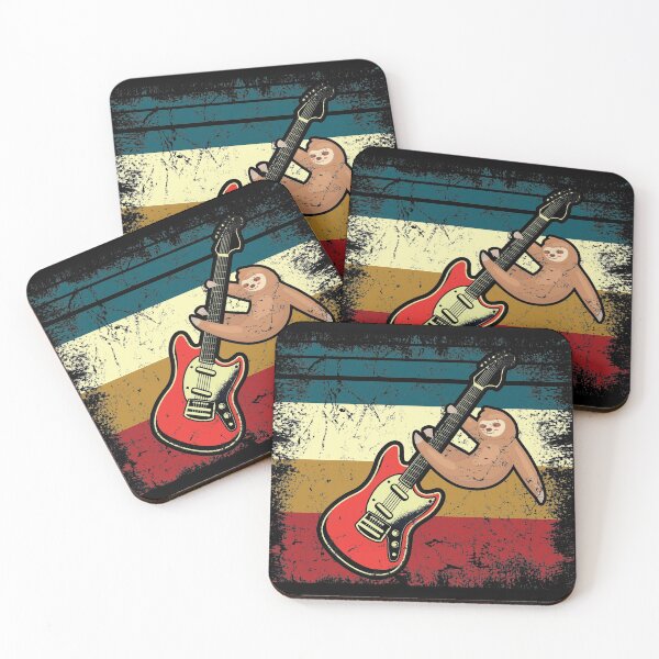 Item preview, VINTAGE SLOTH HANGING ON GUITAR designed and sold by noahs-shop.
