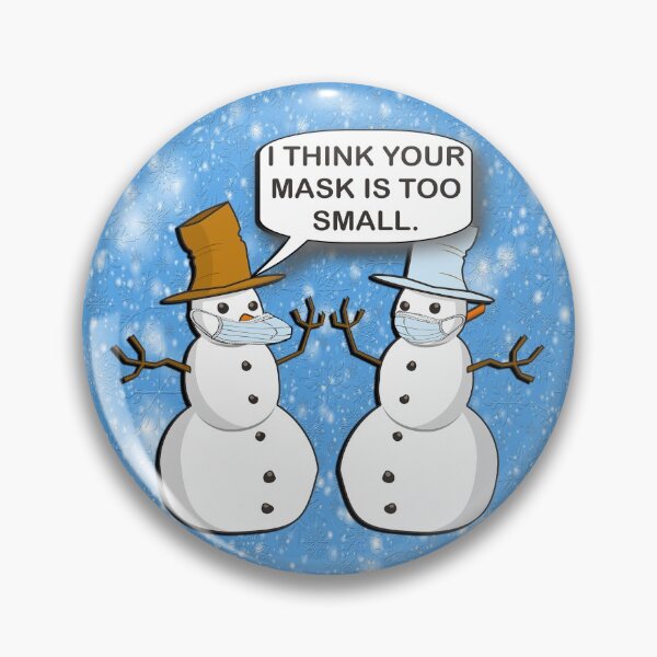 Item preview, Funny Sarcasm 2020 Humor: Doing it Wrong Snowman I Think Your Mask Is Too Small Design Winter designed and sold by Cute & Sassy Custom Gifting Boutiques.