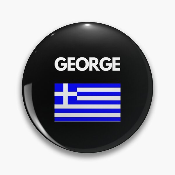 Item preview, George Greek Name with Greek Flag Design designed and sold by TheGreekGuy.