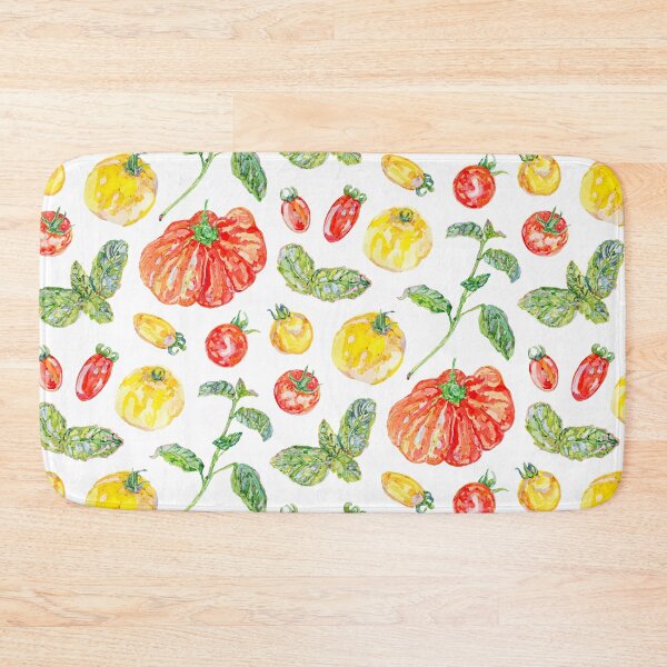 Item preview, Tomatoes and Basil Pattern - White designed and sold by beccaboyce.
