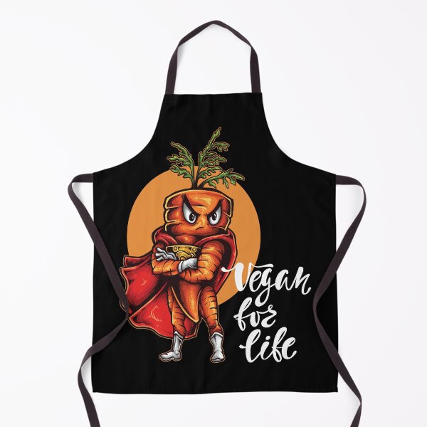 Item preview, Vegan for Life Angry Carrot Foodietoon Vegetable SuperHero Strong Powerlifter Bodybuilder designed and sold by ProjectX23.