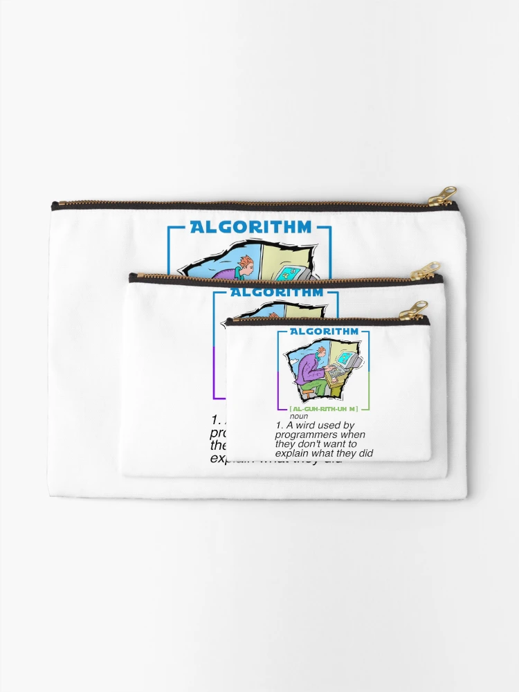 Thumbnail 2 of 4, Zipper Pouch, Algorithm Definition Funny Programming Definition designed and sold by Hapo Team.