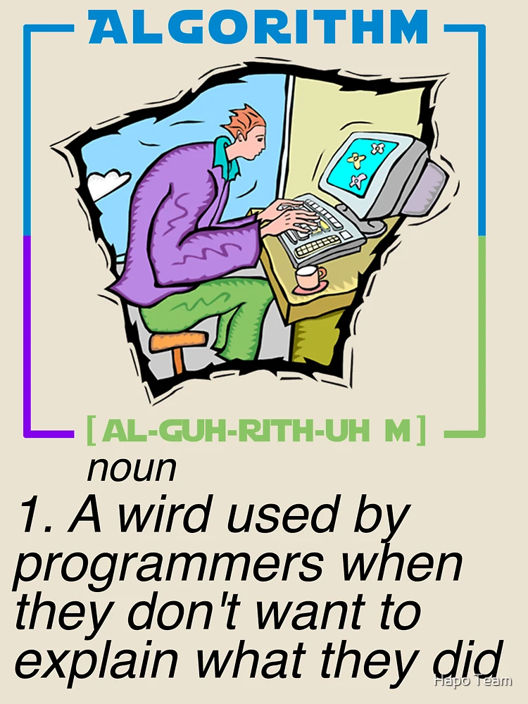 Thumbnail 4 of 4, Relaxed T-Shirt, Algorithm Definition Funny Programming Definition designed and sold by Hapo Team.
