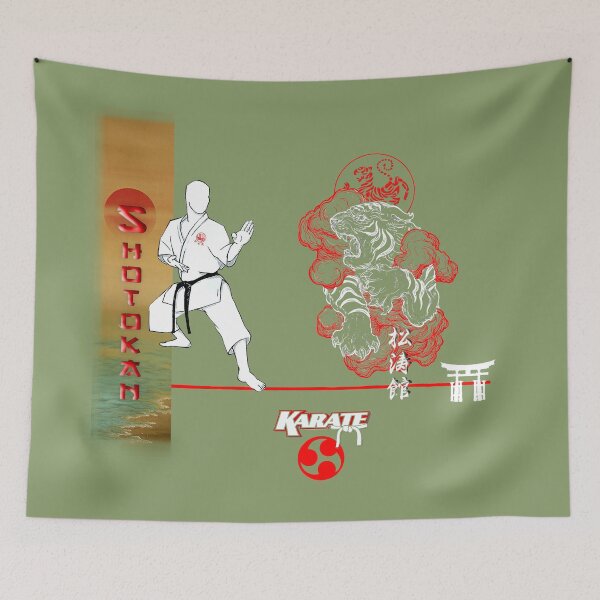 Item preview, Shotokan Karate Red Mist Tiger - Martial Arts Design designed and sold by Zanshin-Art.