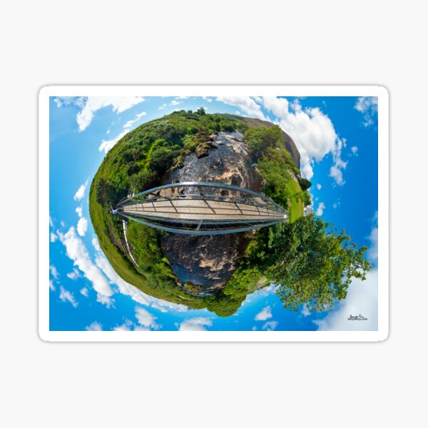 Footbridge over Glen River, Carrick, SW Donegal Sticker