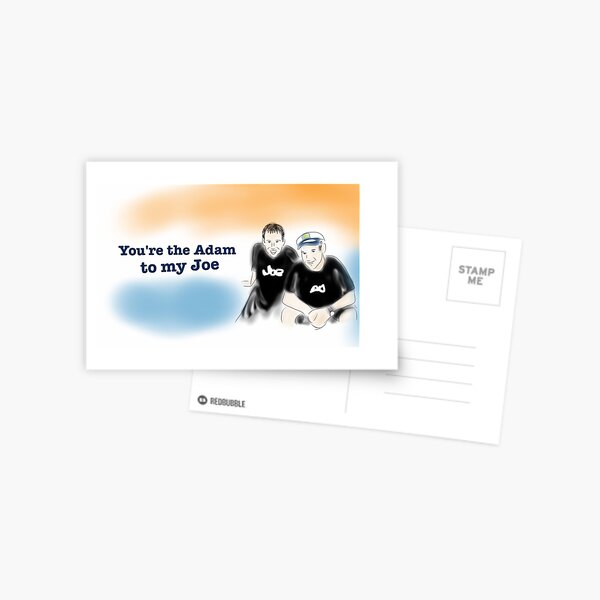 Adam and Joe bromance Postcard