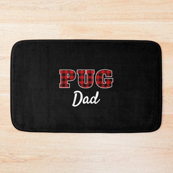 Item preview, Pug Dad - Buffalo Checkered Lumberjack Red Plaid  designed and sold by Guarddogdrive.