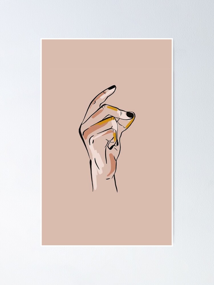 Woman Fingers Snapping Aesthetic Poster By Peternorstroom Redbubble