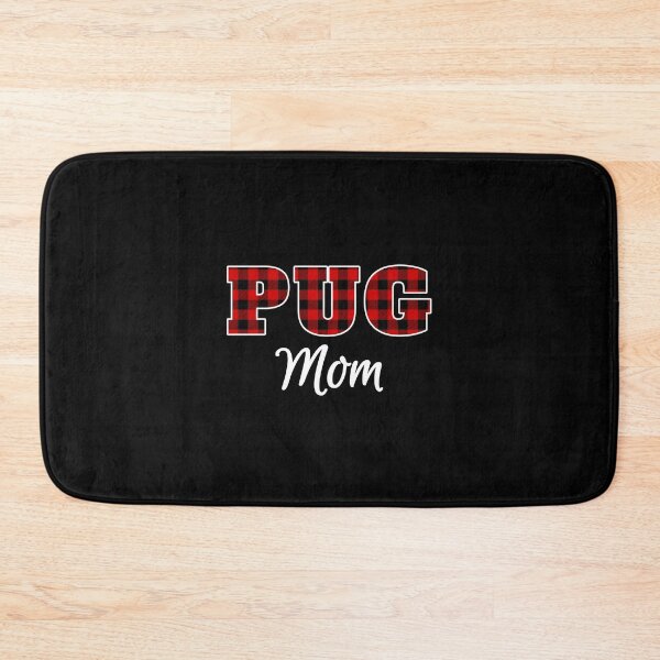 Item preview, Pug Mom - Buffalo Checkered Lumberjack Red Plaid  designed and sold by Guarddogdrive.