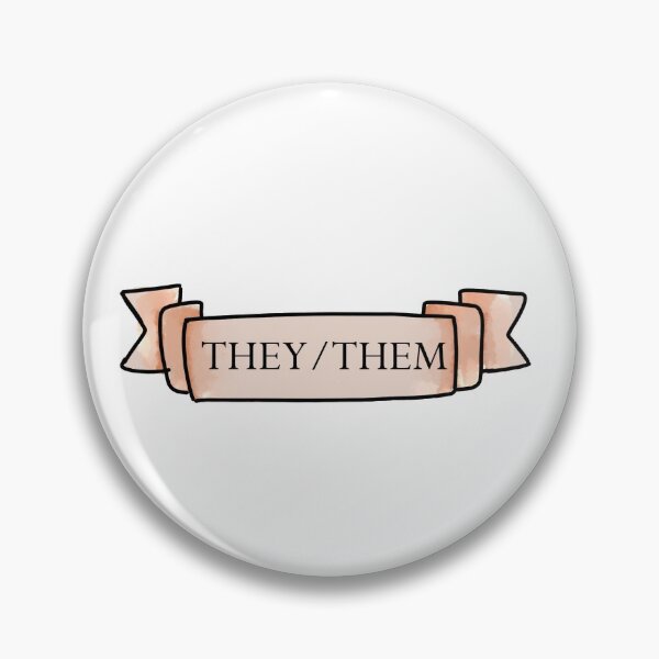 Item preview, They/Them Pronoun Identifier designed and sold by eviedash.