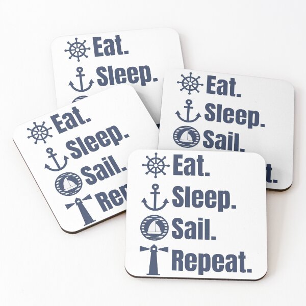 Artikelvorschau, Eat Sleep Sail Repeat entworfen und verkauft von springbloomb.