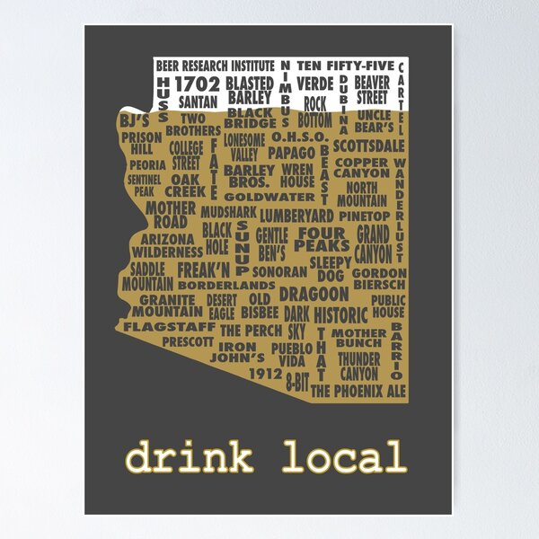 Item preview, Drink Local - Arizona Beer Shirt designed and sold by uncmfrtbleyeti.