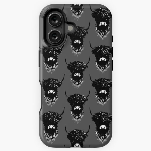 Hamish Monochrome - on Dark Grey iPhone Tough Case
