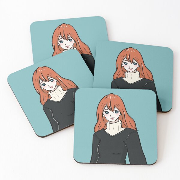 Item preview, Cute red hair girl drawing  designed and sold by CricketDoodles.