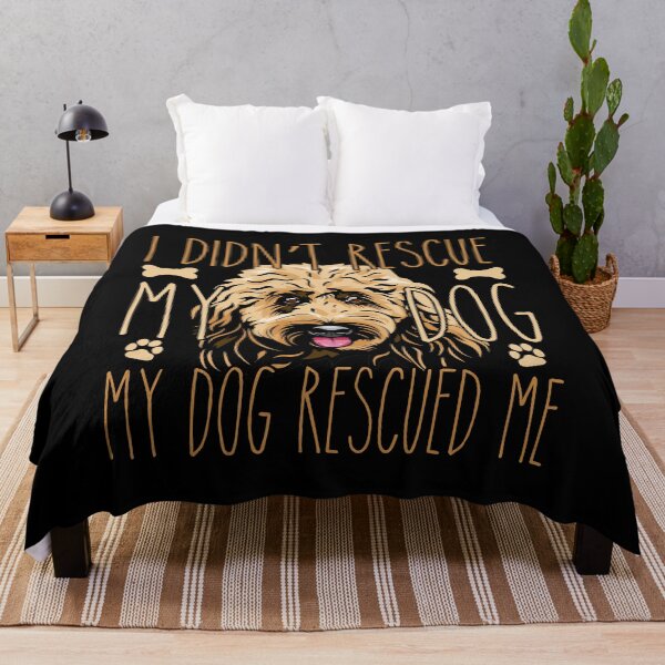 Item preview, i didn't rescue my dog my dog rescued me, Gift idea for Goldendoodle owner, Slim Fit T-Shirt designed and sold by ayotees.