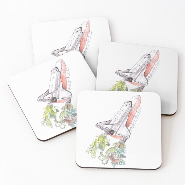 Item preview, Space Rocket & Nature - Space Shuttle Spaceship Asthetic designed and sold by KanisLupus.