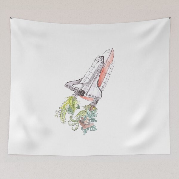 Item preview, Space Rocket & Nature - Space Shuttle Spaceship Asthetic designed and sold by KanisLupus.
