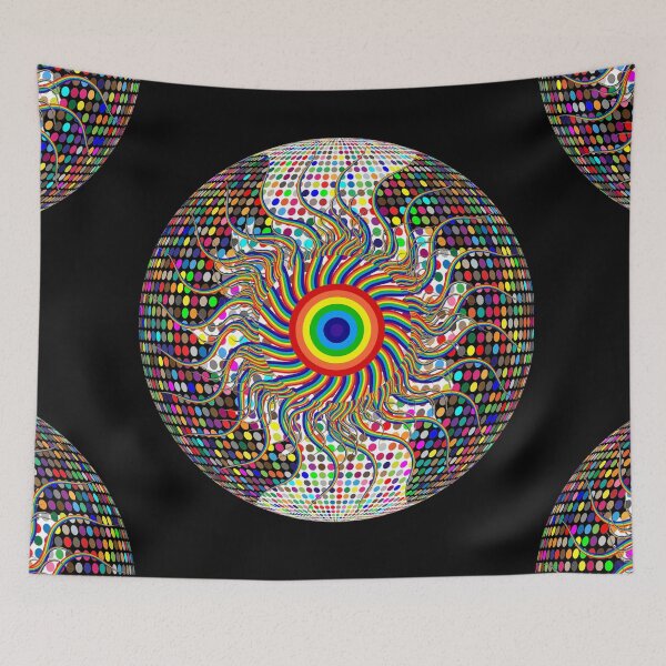 Item preview, Cool illusion graphic rainbow eye- Funny graphic rainbow ball designed and sold by The Full Cart.