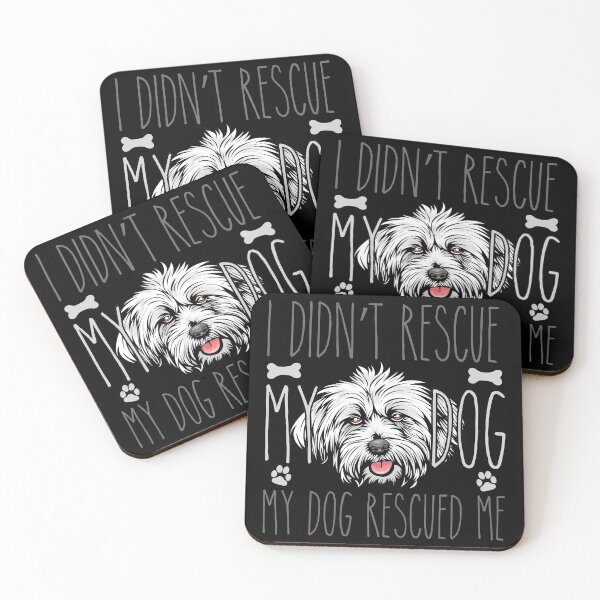 Item preview, i didn't rescue my dog my dog rescued me, Gift idea for Lhasa Apso owner, Slim Fit T-Shirt designed and sold by ayotees.