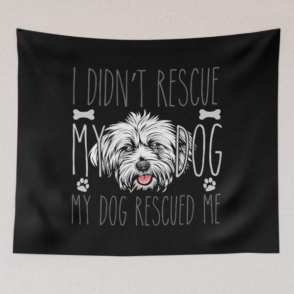 Item preview, i didn't rescue my dog my dog rescued me, Gift idea for Lhasa Apso owner, Slim Fit T-Shirt designed and sold by ayotees.