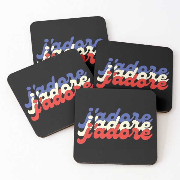 Item preview, J'ADORE French Words I LIKE I LOVE Cute French Language designed and sold by a-little-ink.