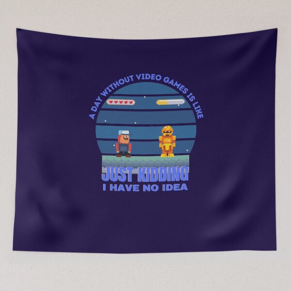 Item preview, A Day Without Video Games Funny 2D Game Robot Life Bar Joke designed and sold by trendo.