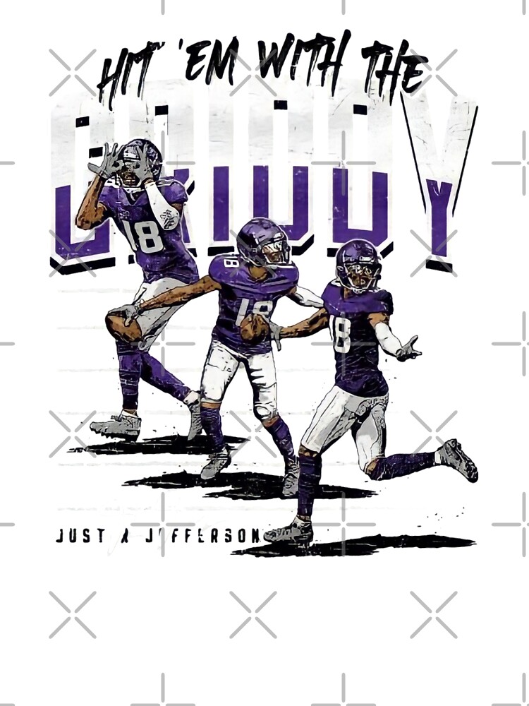 Hit'em With The Griddy Justin Jefferson Minnesota Football Graphic