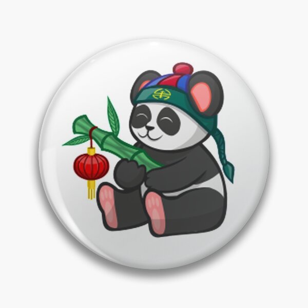 Item preview, Panda with lucky bamboo - kawaii designed and sold by zerkil.
