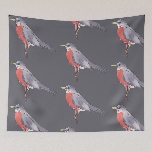 Item preview, American Robin wild bird illustration  designed and sold by TheWaterBirds.