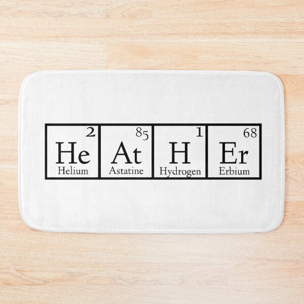 Item preview, Heather Periodic Table Name designed and sold by Teelogic.