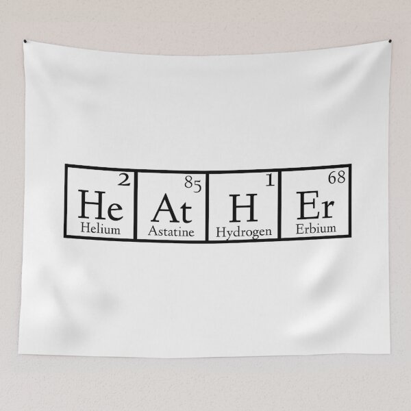 Item preview, Heather Periodic Table Name designed and sold by Teelogic.