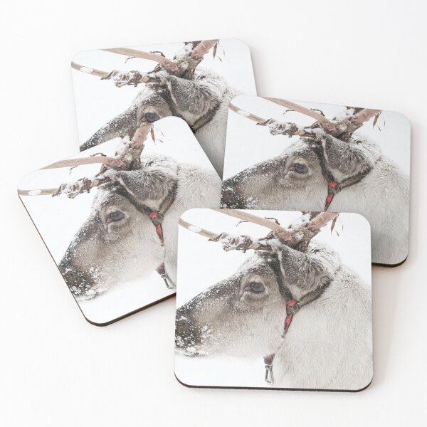 Item preview, Reindeer with antlers in snow designed and sold by Melissa Peltenburg.