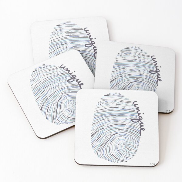 Item preview, Abstract "Unique" Fingerprint (Blue) designed and sold by Kit Price.