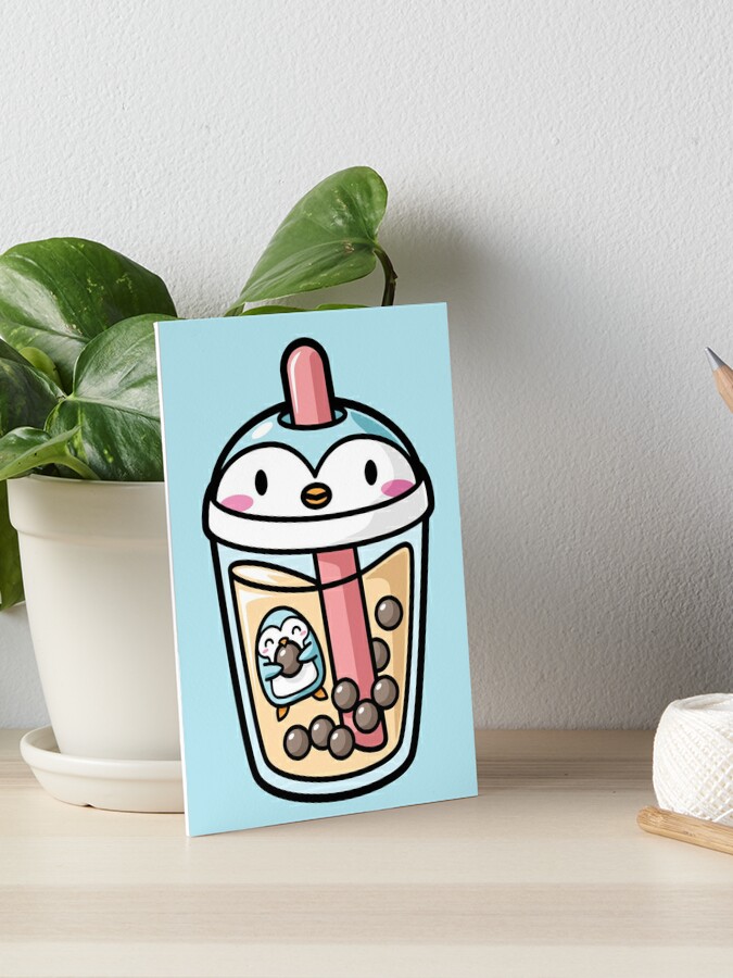 Galaxy Boba Tea Art Board Print for Sale by heysoleilart