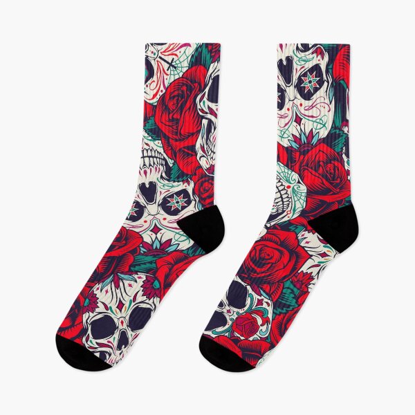 Item preview, Skulls and Roses Pattern designed and sold by tridentfoundry.