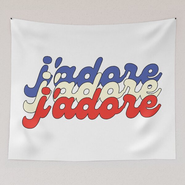 Item preview, J'ADORE French Words I LIKE I LOVE Cute French Language designed and sold by a-little-ink.