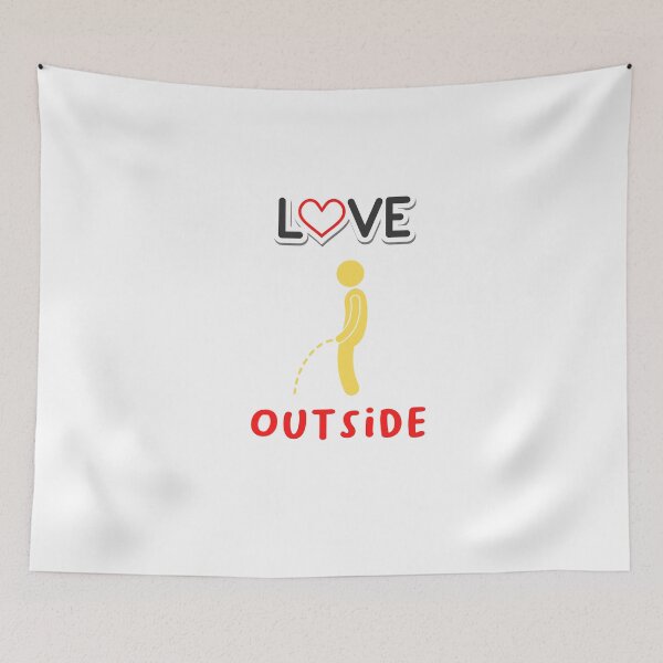 Item preview, I Love Peeing Outside funny idea for T-Shirt designed and sold by lhousshop.