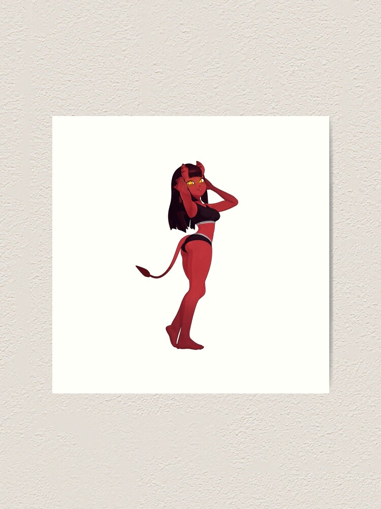 "meru the succubus anime " Art Print by edavyn | Redbubble