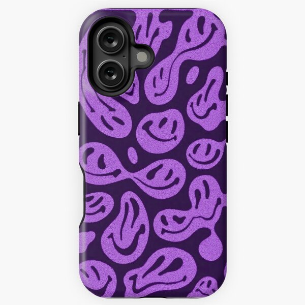 Item preview, Purple Psychedelic Melted Smiley Face Pattern designed and sold by ladybirddesigns.
