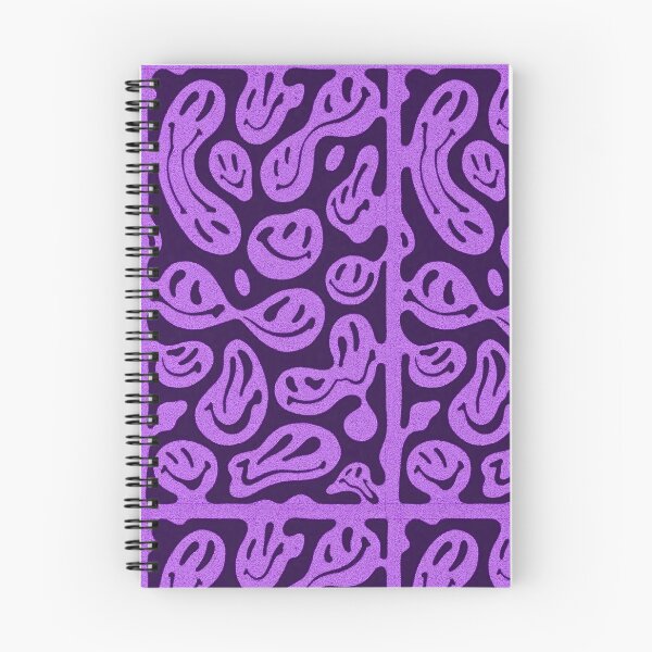 Item preview, Purple Psychedelic Melted Smiley Face Pattern designed and sold by ladybirddesigns.