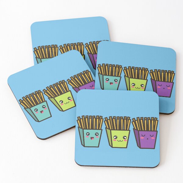 Aperçu de l'œuvre Frites kawaii mignonnes créée et vendue par Walk-It-Off.