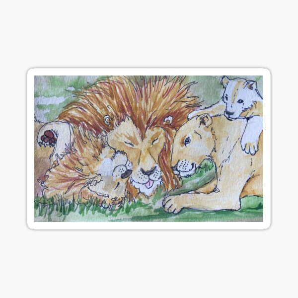 Lion Family Sticker