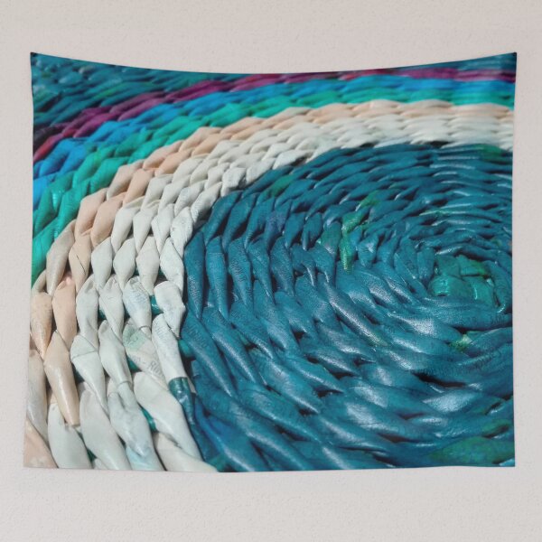 Item preview, Woven basket from recycled old newspaper closeup designed and sold by Plotter4you.