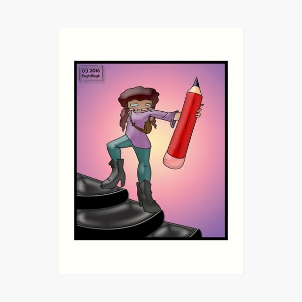 Pencilina Art Print
