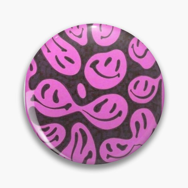 Item preview, Pink Melted Smiley Face Psychedelic Pattern designed and sold by ladybirddesigns.
