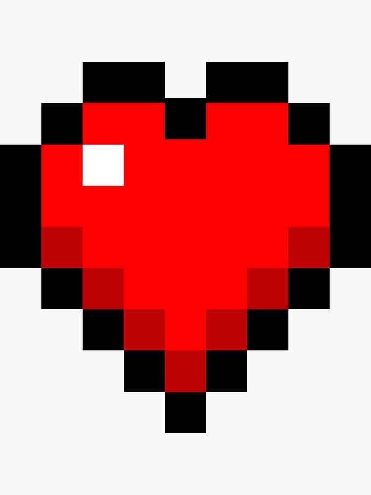 "Minecraft Heart Art" Sticker by kapoorraghav Redbubble