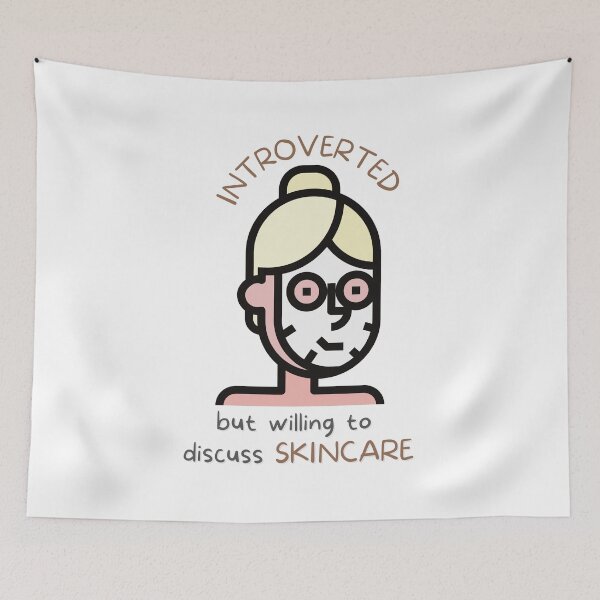 Item preview, Introverted But Willing To Discuss Skincare designed and sold by casualism.