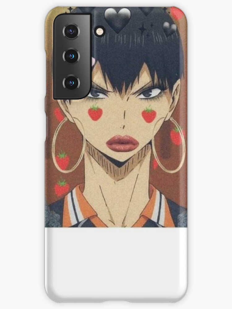 Kageyama Meme Girl Face Haikyuu Samsung Galaxy Phone Case By Mm Piece Redbubble