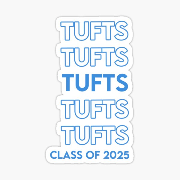 "Tufts Class of 2025 Repeating Design" Sticker for Sale by TooManyCows