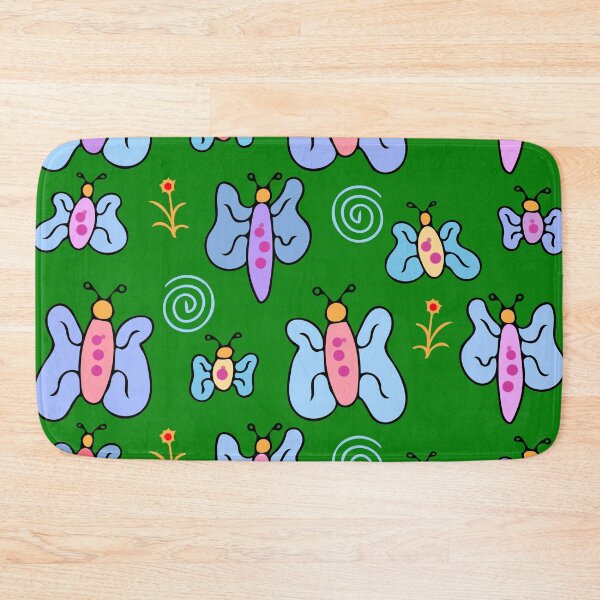 Item preview, Cute and Colorful Butterfly Pattern (green) designed and sold by Davey's Designs.
